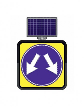 Ledli Trafik Levhası Her İki Yönden Gidiniz 60x60cm