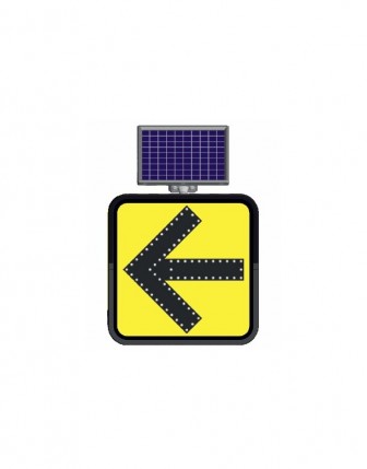 Ledli Trafik Levhası Sola Mecburi Yön 60x60cm