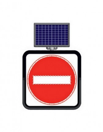 Ledli Trafik Levhası Girişi Olmayan Yol 60x60cm