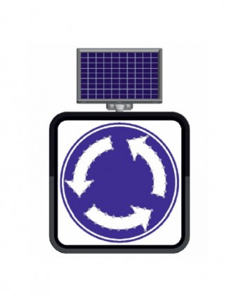 Ledli Trafik Levhası Ada Etrafında Dönünüz 60x60cm