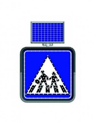 Ledli Trafik Levhası Okul Geçidi 60x60cm