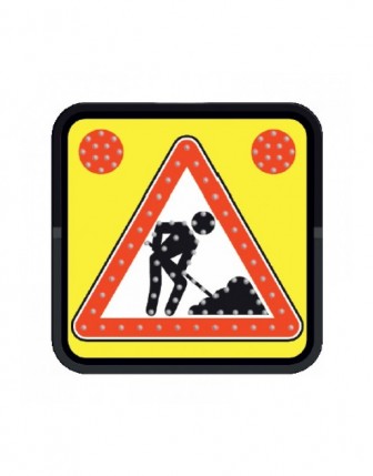 Ledli Trafik Levhası Yolda Çalışma 60x60cm