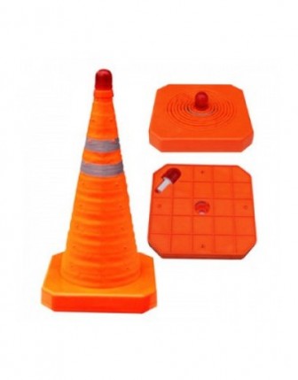 Katlanır Trafik Konisi Flaşörlü